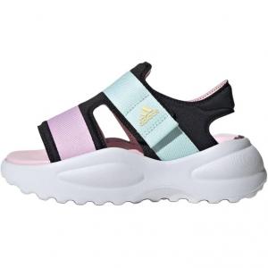 Детские сандалии Mehana Anti Slip с износостойким низким верхом Adidas, черный/зеленый/фиолетовый