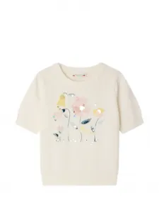 Жаккардовый свитер Elvira из органического хлопка и кашемира Bonpoint, бежевый