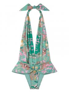 Versace купальник Underwater Barocco, зеленый