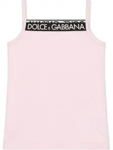 Топ с логотипом Dolce & Gabbana Kids, розовый