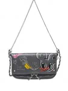 Сумка Nano Humberto с узором, на цепочке, через плечо Zadig&Voltaire, серый