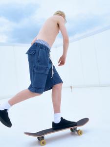 Джинсовые шорты-карго Bomnivore