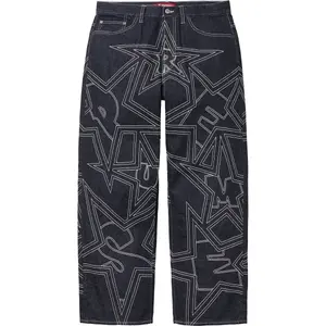 Джинсы мешковатые со строчкой stars Supreme, индиго