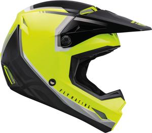 Детский мотокроссовый шлем FLY Racing kinetic vision, Black/Neon Yellow