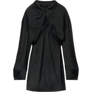 Satin Slip Dress Alexander Wang, черный