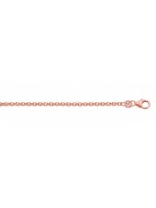 Adeliás Серебряное колье с якорем 925 пробы, диаметр 1,6 мм, в розовом цвете