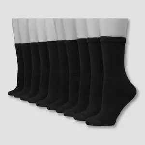 Носки женские Hanes увеличенного размера с мягкой подошвой, 10 пар, цвет Black