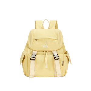 KANGOL Нейлоновый рюкзак для студентов среднего размера унисекс светло-желтый бежевый белый светло-хаки сиреневый морской волны черный, Light Yellow