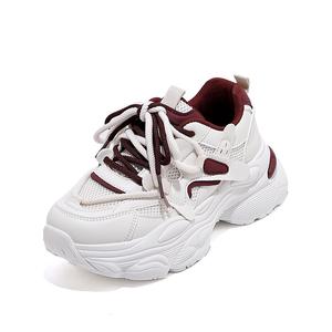 JOHLIN DREAM Высокие дышащие низкие массивные кроссовки женские бежево-красные, цвет Beige Red