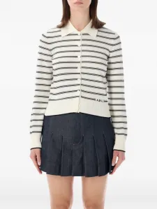 Кардиган с полосатым узором A.P.C., белый