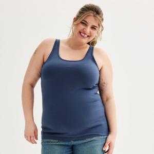 Майка больших размеров SO для юниоров с двойным вырезом, цвет Common Blue