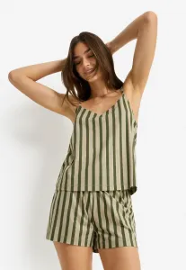 Пижама lscn by lascana shorty Lascana, Dunkelgrün-Gold-Gestreift