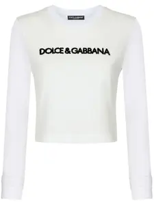Футболка с длинными рукавами и логотипом DOLCE & GABBANA, белый