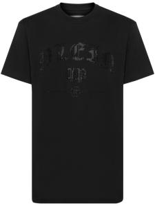 Хлопковая футболка с кристаллами Philipp Plein, черный
