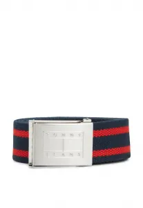Ремень райан в полоску из текстильной ленты Tommy Jeans, Dark Night Navy/Sapphire Red