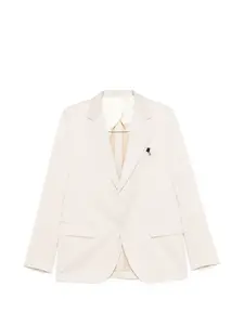 Однобортный костюм Lardini, бежевый