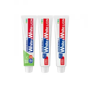 Отбеливающая зубная паста с пищевой содой для свежести, очищение, 2 шт/6 шт, Lime LION, Three-Piece Set: Lime Toothpaste 120g+Grapefruit Toothpaste 120g*2