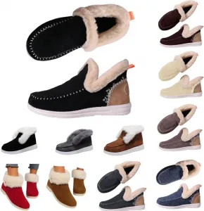 Тапочки для женщин и мужчин для дома и улицы, зимние теплые пушистые домашние тапочки, ботинки с эффектом памяти, уютные тапочки, слипоны, кроссовки унисекс Baimiu, черный