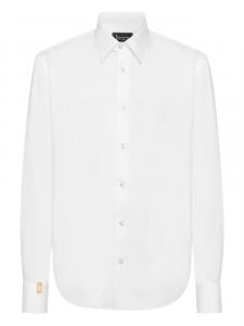 Рубашка с вышитым логотипом Billionaire, белый