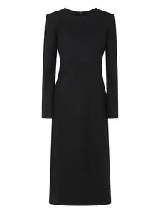 Шерстяное платье на пуговицах Ermanno Scervino, черный