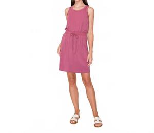 Марсаловое платье-майка из мягкого велюра STACCATO, Marsala