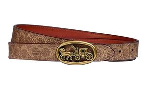 COACH Женский кожаный ремень из коровьей кожи шириной 2 см, Rusty Red