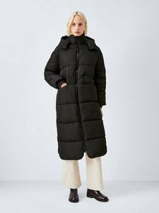 Длинное пуховик с капюшоном John Lewis, Black