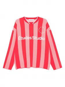 Полосатый свитшот с длинными рукавами Études Studio, красный