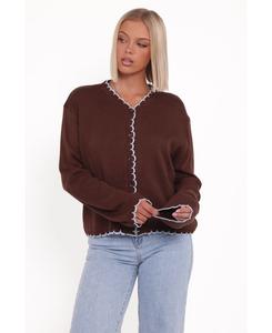 Женский вязаный кардиган Ruby Petal and Pup, Brown