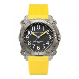 Мужские часы в хаки и синем цвете Hamilton, черный