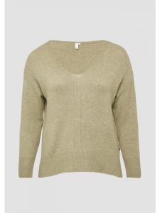 Вязаный свитер цвета 75W0_оливковый зеленый QS