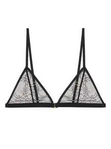Кружевной бюстгальтер-бралетт Eileen с треугольными чашками Anine Bing, черный