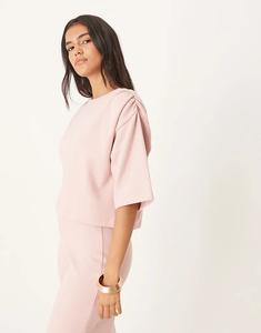Футболка с широкими рукавами ASOS DESIGN Supersoft светло-розового цвета - LILAC
