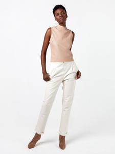 Топ из переработанной кожи Crawford As By Df, бежевый