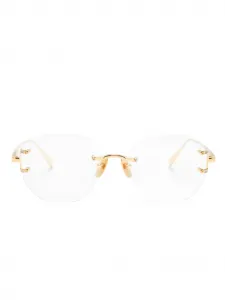 Очки Sandor в овальной оправе Linda Farrow, золотой