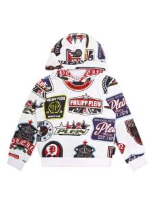 Толстовка с логотипом Philipp Plein Junior, белый