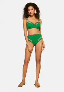 Бикини-Топ с формованными чашечками Love & Roses, Green Floral Embroidered