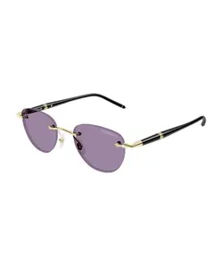 Круглые солнцезащитные очки Montblanc, желтый