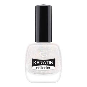 Кератиновый лак для ногтей 405 Golden Rose, Keratin Glitter Nail Color