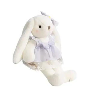 Плюшевая кукла Cartoon Princess Dress Bunny высотой 40см/50см Mr. Toy, фиолетовый