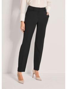 MADELEINE Черные плиссированные брюки с фигурным поясом