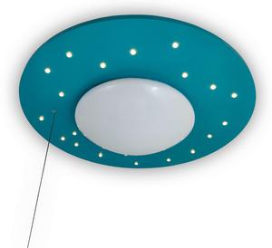 Детский потолочный светильник 54x11 см, белый/бензин