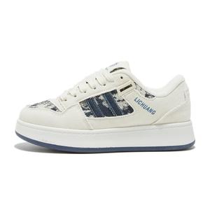 Непромокаемые амортизаторы баланс дышащие увеличивающие высоту низкие кроссовки для скейтбординга women's Yiya, бежевый