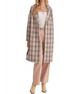 Пальто Bethany в розовую клетку Sadie & Sage