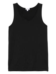 Майка из хлопка Sunspel, черный