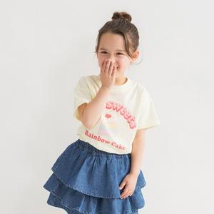 Детская футболка с коротким рукавом и разнообразными графическими принтами Branshes, цвет 12: Yellow