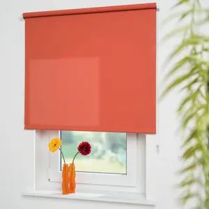 Рулонные шторы Liedeco с боковым открыванием «Uni», светозащита, с отверстием, свободно висят, возможен монтаж без сверления, для крепления с помощью отдельного зажимного уголка, цвет terra