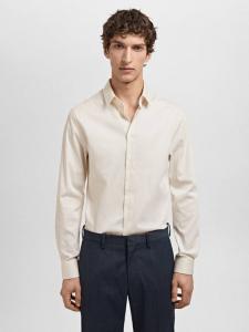 Рубашка Emotion Super Slim Fit Mango, Beige