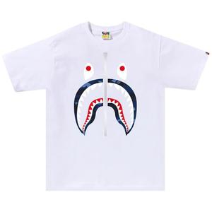 Футболка BAPE Color Camo Shark 'White/Navy', белый