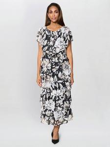 Платье миди с цветочным принтом Blossom Gina Bacconi, Black/Multi